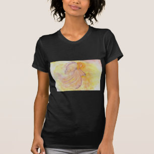Pink Angel Watercolor Painting T-Shirt