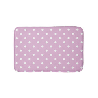 Pink Angora Polka Dots Bath Mat