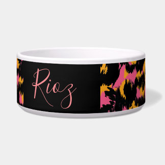 Pink Animal  Pattern Black Name    