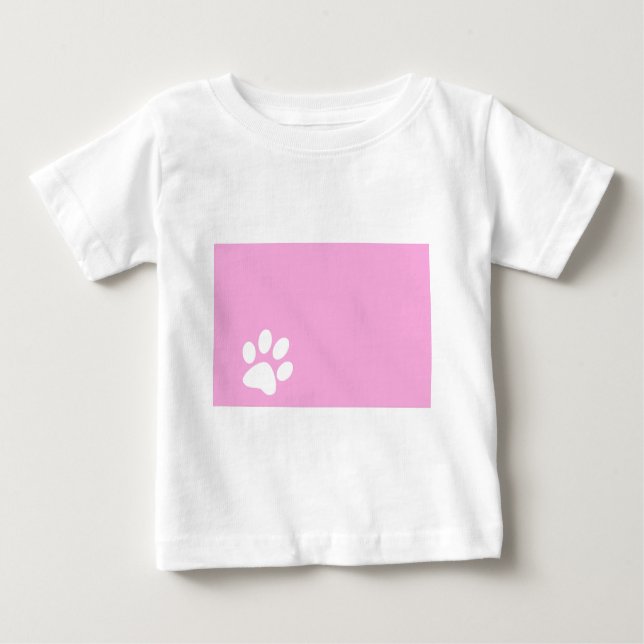 pink animal pet paw print baby T-Shirt (Front)