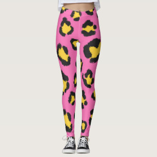 Pink Animal Print Cheetah Leopard Spotted Leggings