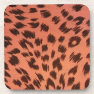 PINK ANIMAL PRINT  COASTER
