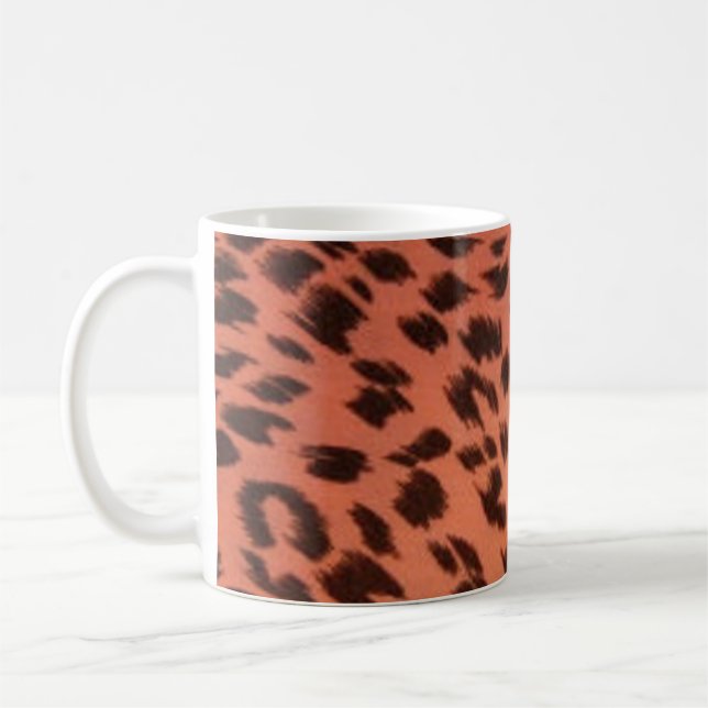 PINK ANIMAL PRINT COFFEE MUG (Left)