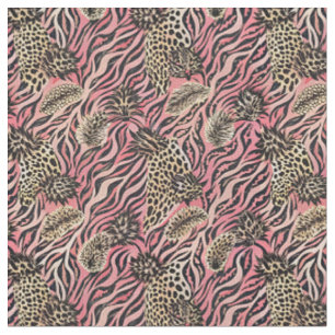 Pink Animal Print Fusion - Seamless Pattern Fabric