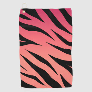 Pink Animal Print Golf Towel