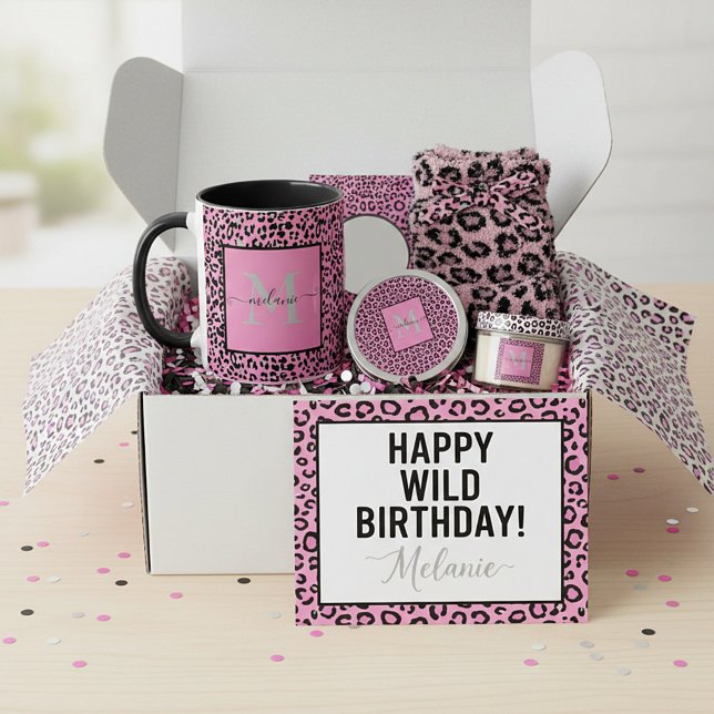 PInk Animal print personalised mug (Creator Uploaded)