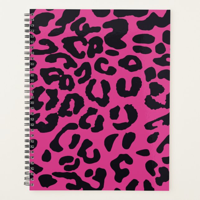 Pink Animal Print Undated  Planner (Front)
