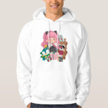 Pink Anime Cat Girl Festive Holiday Cheer