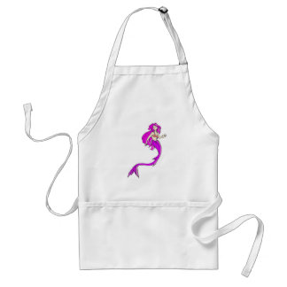 pink anime style mermaid standard apron