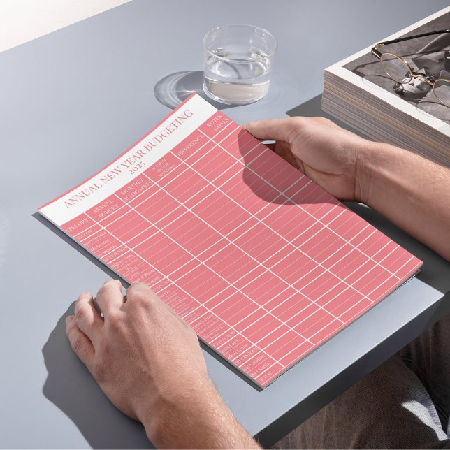 Pink Annual New Year Budgeting Notepad (Creator Uploaded)