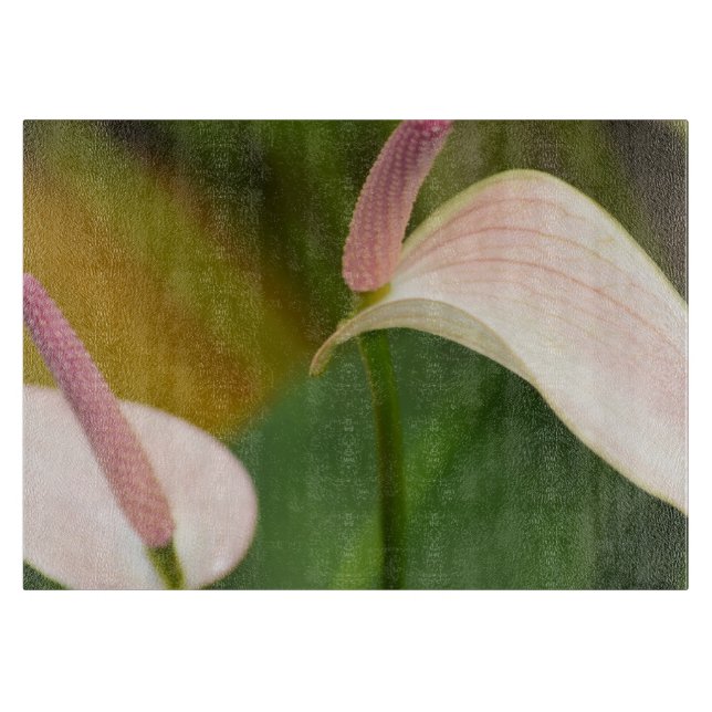 Pink Anthurium Flowers Kauai Hawaii Cutting Board (Front)