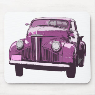 Pink antique Truck Mouse Pad