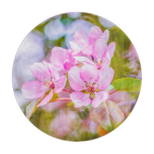 Pink Apple Blossom Cutting Board