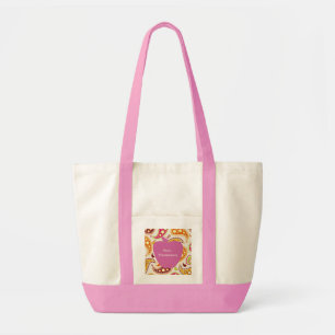 Pink Apple Paisley Teacher Tote Bag