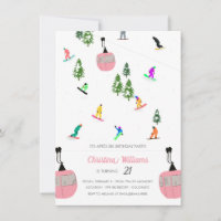 Pink Aprés Snowboard Snowboarding Birthday