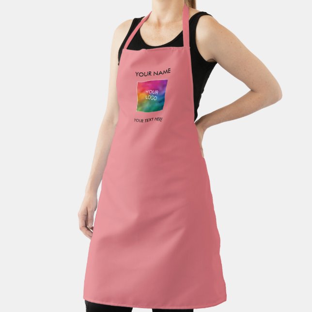 Pink Apron Custom Logo Business Company Minimalist (Insitu)