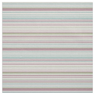 Pink, Aqua, mint, spring rain and mauve stripes Fabric