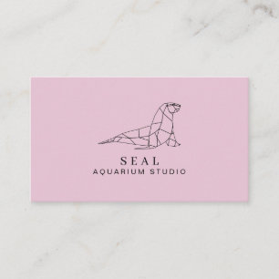 Pink Aquarium Seal Business Card