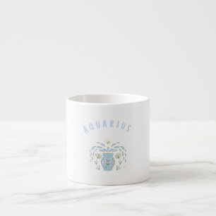 Pink Aquarius, zodiac, star sign print  Espresso Cup
