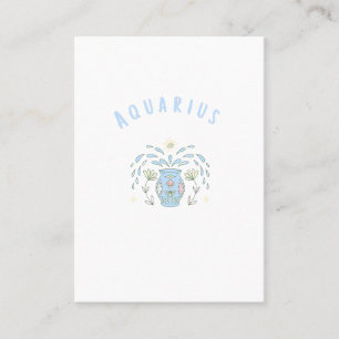 Pink Aquarius, zodiac, star sign print Place Card