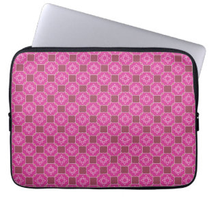 Pink Arabesque Star Floral Seamless Pattern Laptop Sleeve