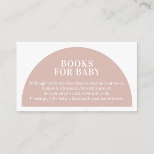 Pink Arch Books for Baby Baby Shower  Enclosure Card