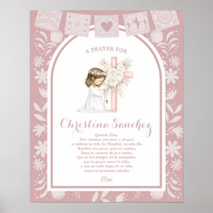 Pink Arch Cielito Lindo First Holy Communion Girl Poster
