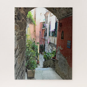 Pink Arched Doorway to Vernazza Italy Jigsaw Puzzle