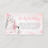 Pink Arctic Animals Baby Shower Books for Baby