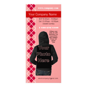 Pink Argyle Fashion Diva Rack Card