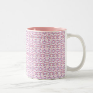 Pink Argyle Two-Tone Coffee Mug