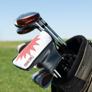 Pink Art Deco Crown Design Golf Head Cover