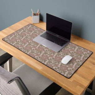 Pink Art Nouveau Roses Desk Mat