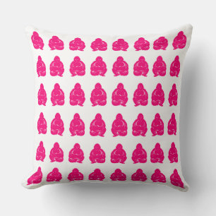 Pink Asian Moods Buddah Boys Cushion