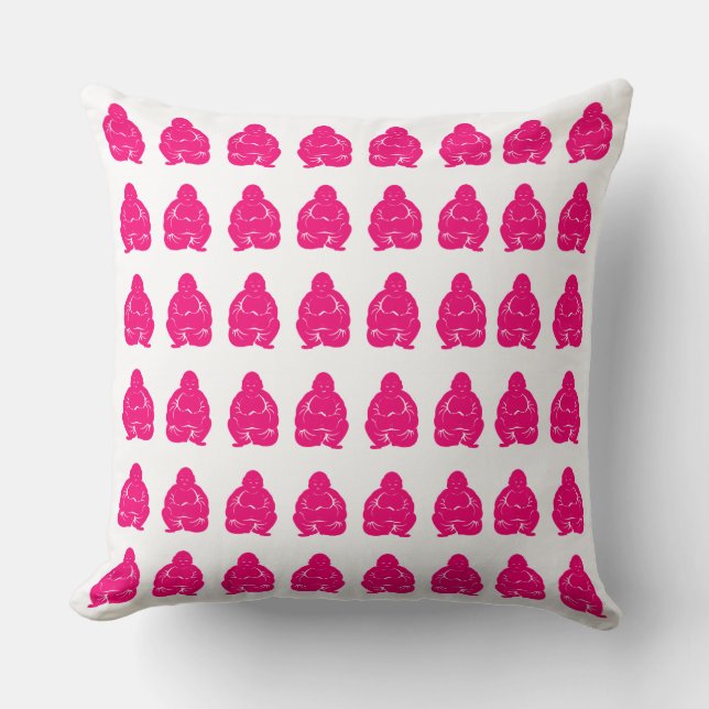 Pink Asian Moods Buddah Boys Cushion (Front)
