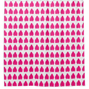 Pink Asian Moods Buddah Boys Shower Curtain