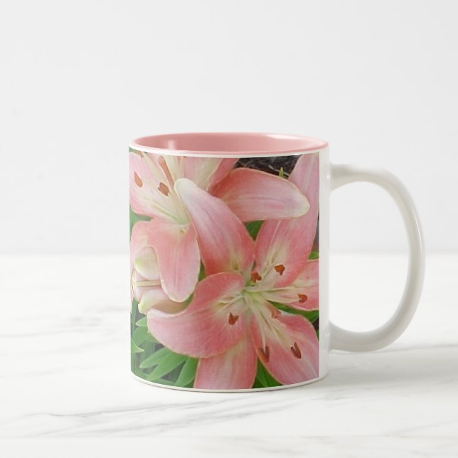 Pink Asiatic Lilies Mug (Right)