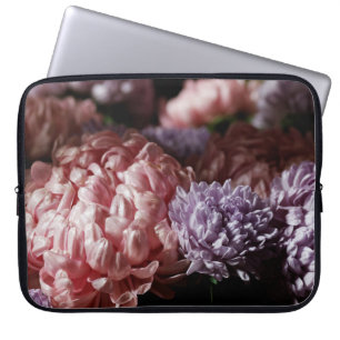 Pink Aster Bouquet: Baroque Lighting. Laptop Sleeve