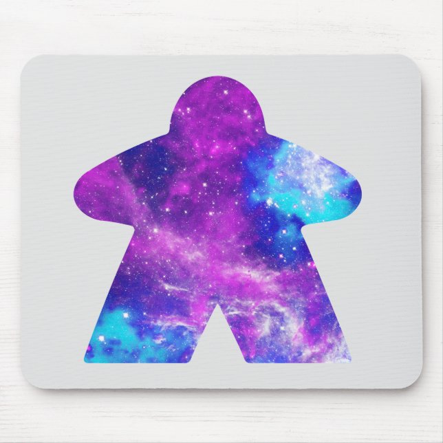 Pink Astral Sky Meeple Mouse Pad (Front)