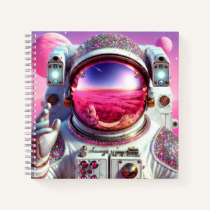 Pink Astronaut Notebook. Notebook