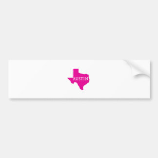 Pink Austin, Texas Bumper Sticker