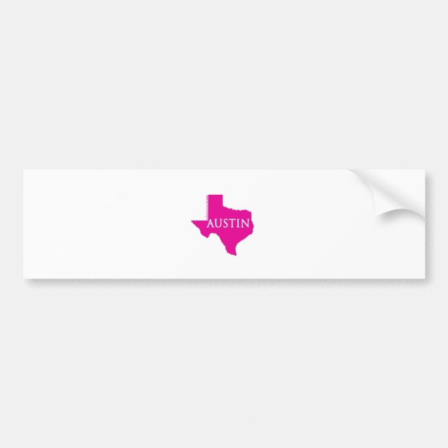 Pink Austin, Texas Bumper Sticker (Front)