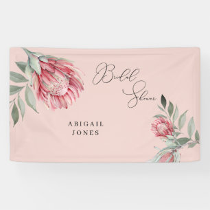 Pink Australian Floral Bridal Shower Banner