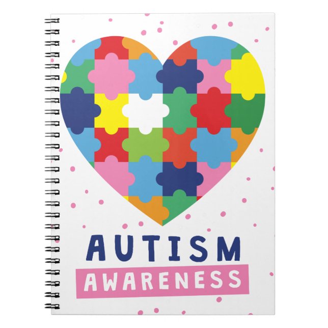 pink autism awareness notebook (Front)