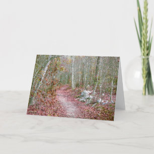 Pink Autumn Leaves Goat Rock Trail Arkansas Card