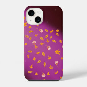 Pink Autumn Leaves & Roses iPhone 14 Case