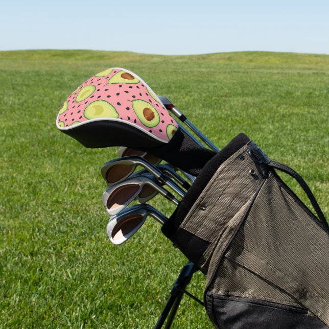 Pink Avocado Pattern  Golf Head Cover (In Situ)