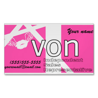 Pink Avon Personalised Magnetic Business Card