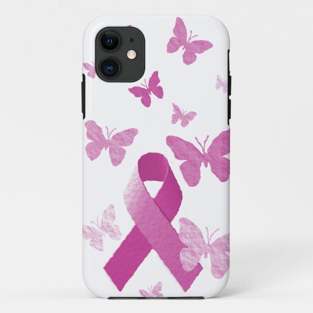 Pink Awareness Ribbon Case-Mate iPhone Case (Back)