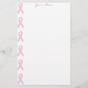 Pink Awareness Ribbon Stationery